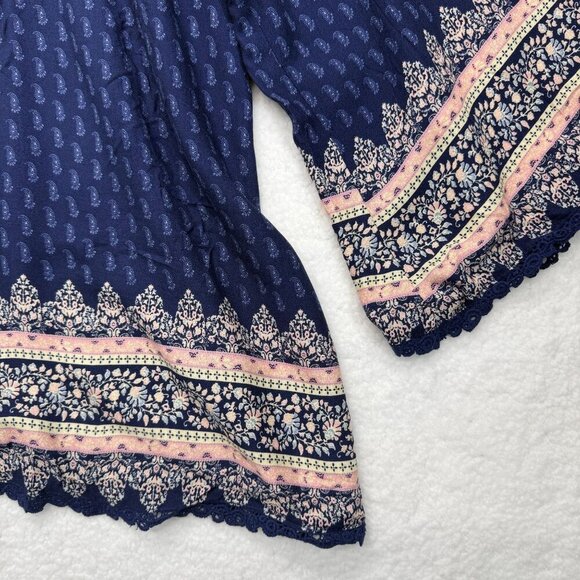 Weekend Suzanne Betro Peasant Tunic Top Crochet Trim Boho Womens Plus 4X NWT - Picture 5 of 11